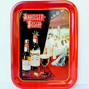 Vintage 1987 Anheuser Busch Budweiser Bier Metall Tablett 1904 Weltausstellung - M595.1 - Bild 1 von 11