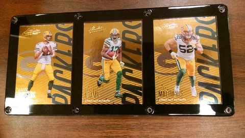 GREEN BAY PACKERS 3 CARD PLAQUE AARON RODGERS DAVANTE ADAMS CLAY MATTHEWS Cover