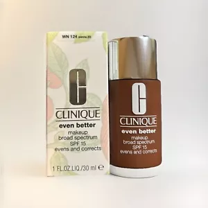 CLINIQUE EVEN BETTER MAKEUP SPF15 WN 124 SIENNA (D) 1 OZ #628 - Picture 1 of 1