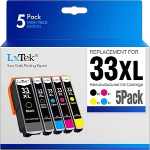 33XL Compatible Replacement for Epson 33 XL Ink Cartridges Pack 5 - NEW SEE PICS - Afbeelding 1 van 4