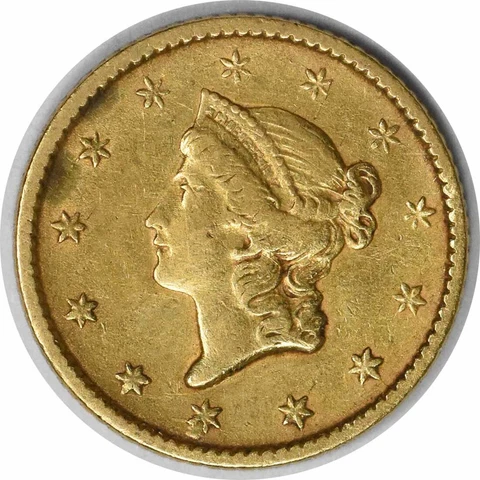 1852 $1 Gold Type 1 EF Uncertified #1108 Cover