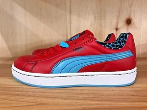VINTAGE PUMA BASKET II RAINFOREST FROG RED MAUI BLUE MENS SZ 7.5-9 346666-03 - Picture 1 of 6