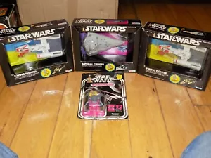 Cravatta vintage Star Wars pressofusa Y Wing Fighter Vader incrociatore imperiale in scatola MOC - Foto 1 di 33