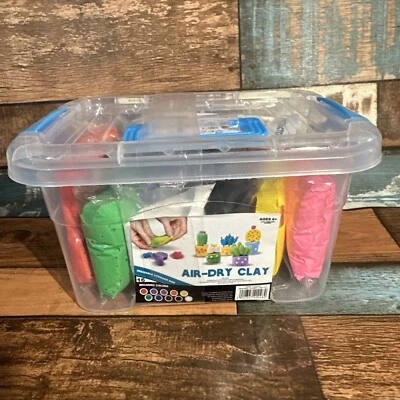 Air-dry глины 16 упаковки смесь цветов новый с контейнером. Розовый, фиолетовый, желтый и т. д. - Изображение 1 из 4