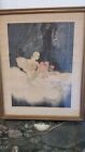 Allene Lamour Lithograph "Message Of The Roses" , Vintage Original Artist Signed