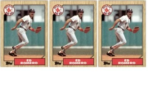 (3) 1987 Topps #675 Ed Romero Boston Red Sox Card Lot - Picture 1 of 2