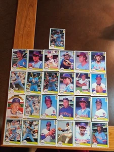 1982 Donruss -TEXAS RANGERS - Set squadra completo (25 carte) **Set Break** - Foto 1 di 1