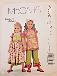 McCall's Schnittmuster M6062 Mädchen Oberteil Kleid Capri Hose Nähen Basteln Projekt 6062 H - Bild 1 von 2