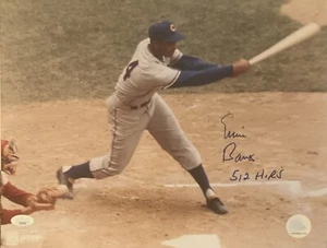 Ernie Banks Chicago Cubs Autographed 11x14 MLB Licensed Photo JSA COA / INSCRIPT - Picture 1 of 8