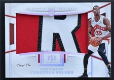 Christian Koloko 2022-23 Panini National Treasures 1/1 Patch Jumbo RC #RJM-KOL