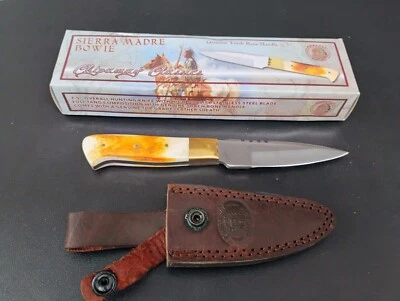 CHIPAWAY Sierra Madre BOWIE Knife TORCH BONE HANDLE & SHEETH Fixed Blade - Image 1 of 4