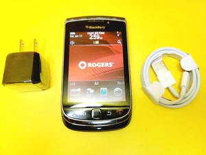 BLACKBERRY TORCH 9800 UNLOCKED QWERTY CELL PHONE TELUS BELL FIDO CHATR ROGERS ++ - Picture 1 of 4