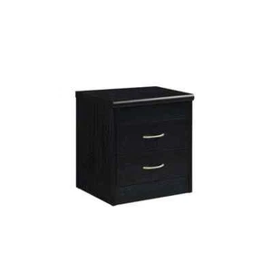 Black Nightstand, 2-Drawer - Picture 1 of 5