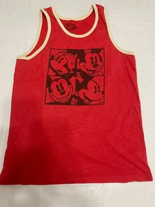 Men’s Disney Mickey Mouse Medium M Red Tank Top box graphic -657 - Picture 1 of 4