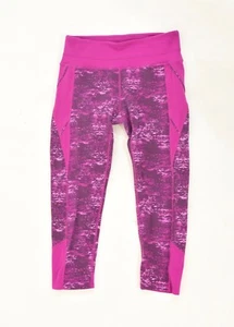 Athleta Leggings XS Magenta Abstraktes Muster Cropped 1/2 Länge Activewear - Bild 1 von 5