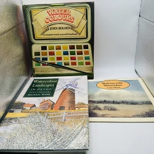 Water Colour Painting Bundle X 3 Hardcover And Paperback - Picture 1 of 24