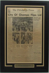 Periódico Piratas 1960 Serie Mundial Campeones The Pittsburgh Press enmarcado 157903 - Imagen 1 de 2