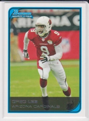 GREG LEE ARIZONA CARDINALS 2006 BOWMAN #218 WHITE 062/125 - Image 1 of 2