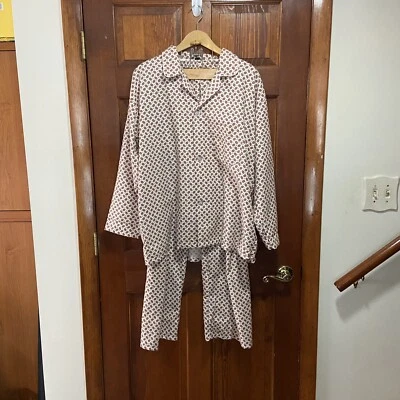 Juego de 2 pijamas de franela XL vintage de prensa permanente para hombre Foto 1 de 4
