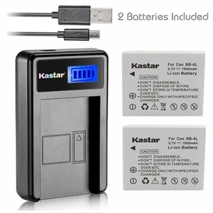 NB-4L Battery& LCD Slim Charger for Canon PowerShot SD780 IS, SD940 IS,SD960 IS  - Picture 1 of 15