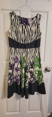 Vestido midi floral sin mangas para mujer Danny & Nicole talla 6 Foto 1 de 4