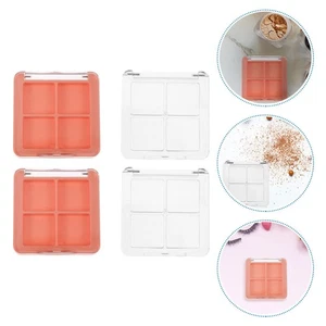 Caja de sombras de ojos 4 piezas paleta de maquillaje vacía con cajas de sombras de ojos de rejilla - Imagen 1 de 12