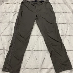 GAP Womens Size 8 Relaxed Girlfriend Gray Side Stripe Twill Pants Excellent Cond - Picture 1 of 8