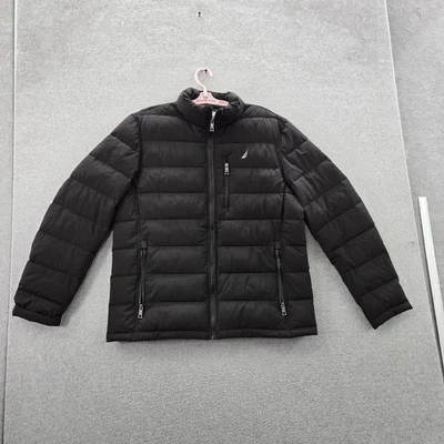 Chaqueta Nautica Hombre L/G Negra Acolchada Elastizada Puffer Cremallera Manga Larga Logo Foto 1 de 4