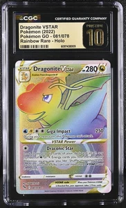 2022 Pok^mon GO #081/078 Dragonite VSTAR CGC 10 - Foto 1 di 2