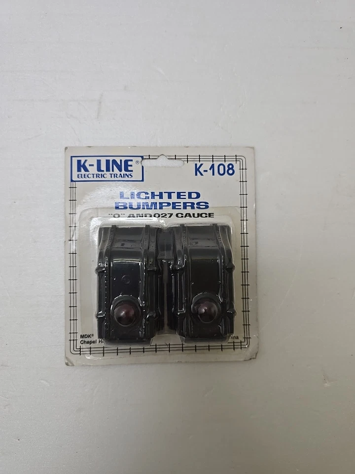 Scarce K-Line K-108 Pair Lighted O-Gauge Tube Track Bumpers - Image 1 of 1