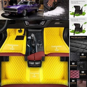 For Dogde Charger Floor Mats Custom Waterproof Luxury Carpets Auto Liner - Foto 1 di 42