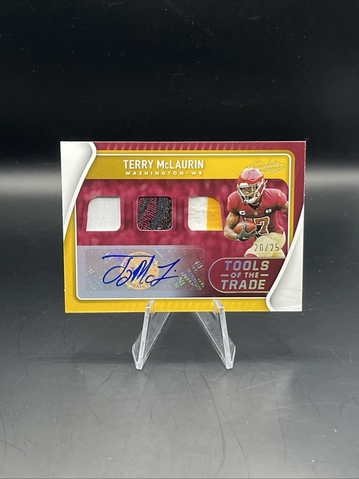 2021 Panini Absolute - ToTT Materials Triple Autos Terry McLaurin #TTT7 20/25 - Image 1 of 2