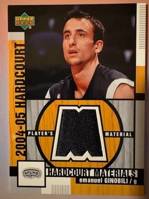 2004-05 Emanuel "Manu" Ginóbili UD material de cancha dura calentamiento Foto 1 de 2