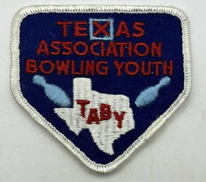Old Sports Vintage 1960’s TABY Texas Association Bowling Youth Shirt Patch - Picture 1 of 2