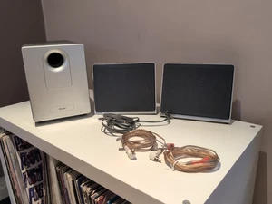 TEAC MC-DX10 Subwoofer + NXT flat panel speakers Tested Working - Picture 1 of 12