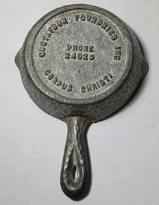 Vintage Mini Aluminiumguss Werbung Pfanne Gustafson Gießerei Fronleichnam - Bild 1 von 13