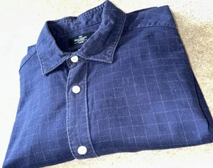 Hackett Men’s Long Sleeved Shirt Large Slim Fit Dark Blue - Picture 1 of 11