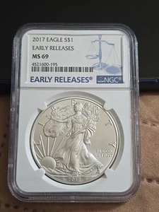 2017 American SILVER Eagle $1 NGC MS69 Early Releases - Picture 1 of 4