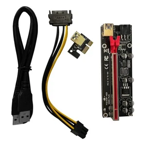PCIe -Grafikkartenverlängerungskabel PCI-E 1x Auf 16x Adapter PCI-Riser - Afbeelding 1 van 12
