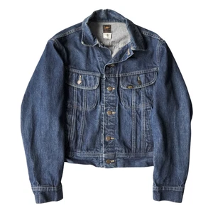 Vintage Lee Denim Jacket Mens 40 Regular 220-2647 Blue Trucker Riders USA 90s - Picture 1 of 18