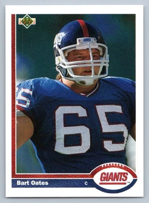 1991 Upper Deck Bart Oates #418b New York Giants - Image 1 of 2