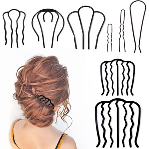 8 Piece Hair Side Combs U Hair Pins Hair Fork Clip Hair Stick for Updo Bun, U Sh