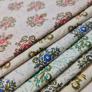 100% Cotton Indian Floral Fabric Dress Craft Quilting Material 44" Meter - Picture 1 of 21