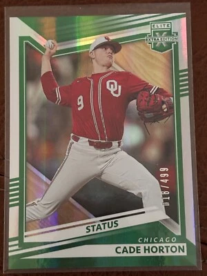 2022 Panini Elite Extra Edition - #7 Cade Horton /499 Green (RC) NM+ .N64 - Image 1 of 2