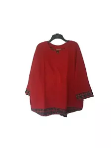 New CW Classics Women’s Fleece Sweatshirt Top Size 2x Red Christmas - Picture 1 of 4