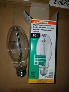 (4) Sylvania LU70/MED 67504 Lumalux High Pressure Sodium 70W E17 Med. Base E26 - Picture 1 of 6