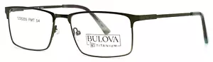 BULOVA North Bend Olive Mens Rectangle Full Rim Eyeglasses 54-17-140 B:36 - Picture 1 of 16