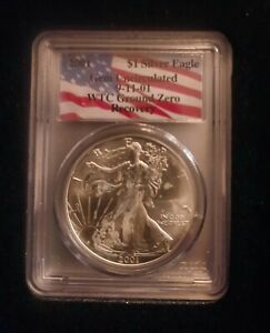 2001 Gem Uncirculated WTC Ground Zero Recovery American Eagle Silver Dollar