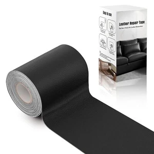 Leather Vinyl Repair Kit Black Filler Restore Car Seat Couch Sofa Bus Patch Tape - Picture 1 of 7