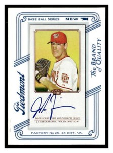 JORDAN ZIMMERMANN 2010 Topps 206 AUTOGRAPH AUTO  MEM, SN99  Dual Relics